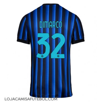 Camisa de Futebol Inter Milan Federico Dimarco #32 Equipamento Principal 2025-26 Manga Curta Camisa de Futebol Inter Milan Federico Dimarco #32 Equipamento Principal 2025-26 Manga Curta